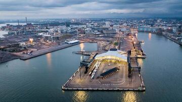 El puerto de Helsinki desde las alturas