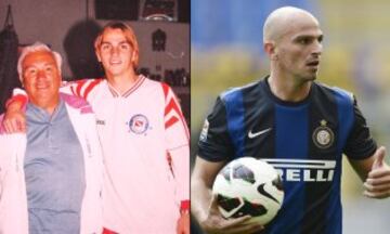 Cambiasso lucía melena rubia cuando debutó en el Real Madrid