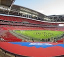 Las imágenes del entrenamiento de España en Wembley