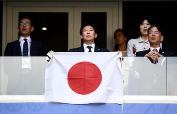 Hiroshi Hase, ministro japonés de educación, cultura, deportes, ciencia y tecnología, estuvo presente en el palco de Mordovia Arena. 