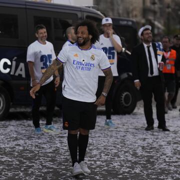 Marcelo a su llegada a Cibeles. 