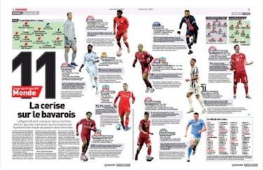 Ramos se cuela en un XI de L'Équipe plagado de jugadores del Bayern