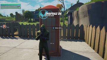 Completamos el desaf&iacute;o al entrar en una cabina telef&oacute;nica con el skin M&iacute;stica