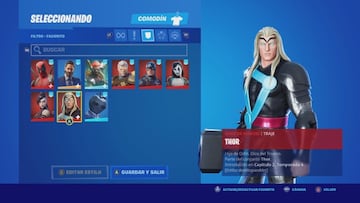 Equipamos el skin Thor en la Taquilla