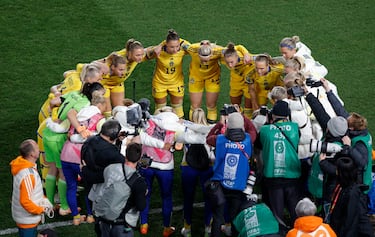 Las futbolistas suecas se conjuran antes del partido contra España