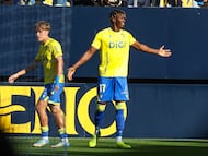 Camara, en el partido ante el Racing en el Nuevo Mirandilla.
