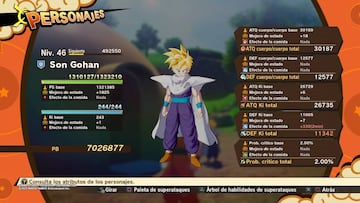 Son Gohan: s¨²per ataques y transformaciones en Dragon Ball Z: Kakarot