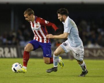 Carles Planas y Antoine Griezmann.