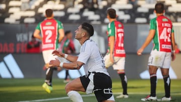 Futbol, Colo Colo vs Palestino.
Fecha 6, Liga de Primera 2025.
El jugador de Colo Colo Oscar Opazo es fotografiado contra Palestino durante el partido de primera division disputado en el estadio Monumental en Santiago, Chile.
27/03/2025
Jonnathan Oyarzun/Photosport
Football, Colo Colo vs Palestino.
6st turn, 2025 First division league.
Colo Colo’s player Oscar Opazo is pictured against Palestino during the first division match held at the Monumental stadium in Santiago, Chile.
27/03/2025
Jonnathan Oyarzun/Photosport
