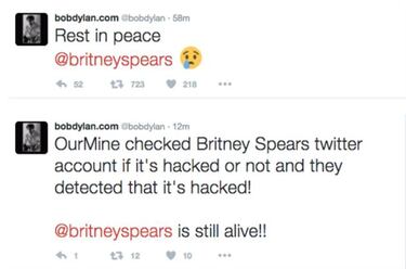 El Twitter de Sony anuncia la muerte de Britney Spears