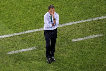 Juan Carlos Osorio durante la derrota de México ante Alemania.