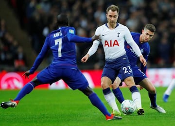 Eriksen has netted 6 goals and provided nine assists in 27 games for Spurs this season.