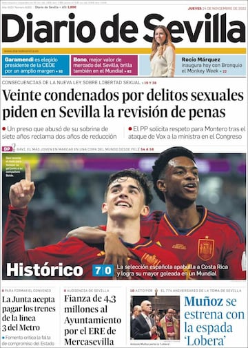 La Roja protagonista de las portadas de la prensa española