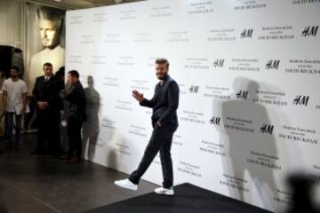 David Beckham regresa a Madrid para la presentación de la nueva colección de una conocida firma de ropa.