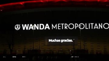 El particular 'aplauso' del Wanda Metropolitano.