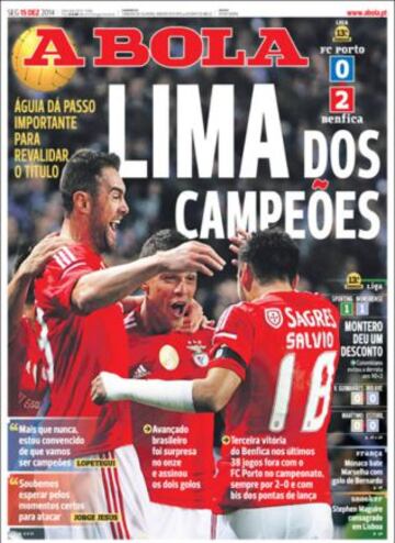 Portadas de la prensa deportiva