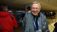 King Constantine of Greece smiles on arrival for the opening ceremony of the 2014 Winter Olympics on February 7, 2014, in Sochi. AFP PHOTO/ POOL / LIONEL BONAVENTURE