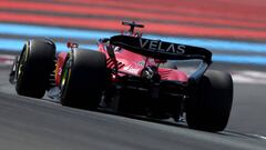 Charles Leclerc, durante el Gran Premio de Francia, antes de abandonar por una colisión.