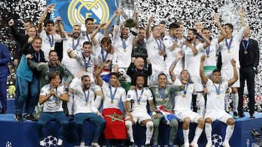 El Madrid celebra su última Champions.