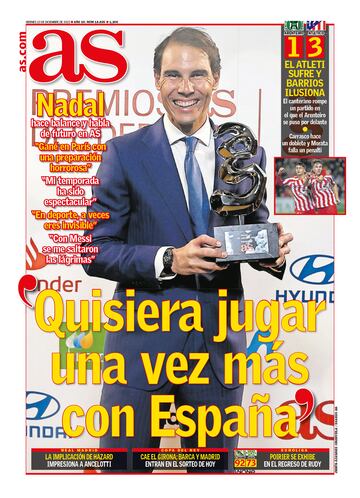 Rafa Nadal a través de las portadas de As