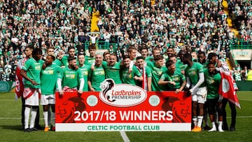 El Celtic celebra un nuevo título de liga.