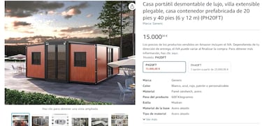 La casa prefabricada “de lujo” de 15.000 euros que se vende en Amazon