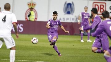 Asensio antes de marcar.