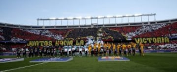 El 13 de abril de 2016 se jugó el partido de vuelta de los cuartos de final de la Champions League en el Calderón. El partido de ida acabó 2-1 para el Barcelona. En Madrid, el Atlético ganó con dos goles de Griezmann, el Atlético pasó a las semifinales de la Champions.