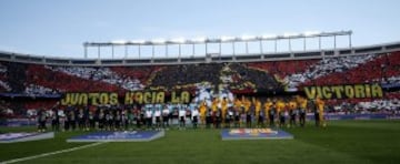 El 13 de abril de 2016 se jugó el partido de vuelta de los cuartos de final de la Champions League en el Calderón. El partido de ida acabó 2-1 para el Barcelona. En Madrid, el Atlético ganó con dos goles de Griezmann, el Atlético pasó a las semifinales de la Champions. 
