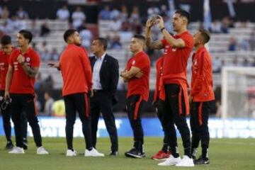 Color y belleza en la previa del duelo Argentina-Chile