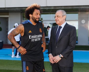 Marcelo, con Florentino Pérez.