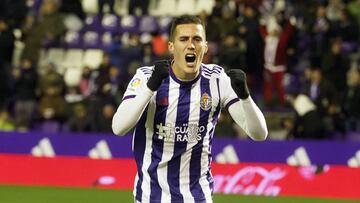 VALLADOLID. PHOTOGENIC/PABLO REQUEJO. 21/12/19. FUTBOL, PARTIDO DE LIGA SANTANDER TEMPORADA 2019/2020 ENTRE EL REAL VALLADOLID Y EL VALENCIA. GOL DE GUARDIOLA