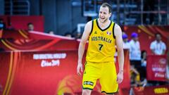 Joe Ingles, durante el partido contra Senegal de la primera fase del Mundial de China.