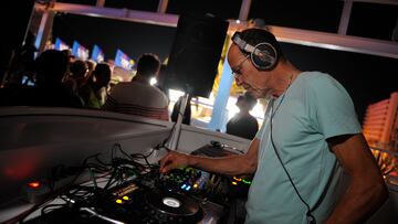IBIZA, SPAIN - JULY 17: DJ Alfredo at Space nightclub, Ibiza, July 17, 2011. (Photo by Joseph Branston/Future Music magazine via Getty Images)
