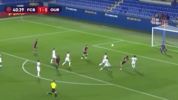 La Masía no deja de sacar talento y a las recientes incorporaciones al primer equipo podría sumar pronto a Toni Fernández, que anotó esta media chilena al Ourense.