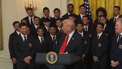 Uno de los virales del año: la reacción de Messi cuando Trump le empieza a hablar de Cristiano