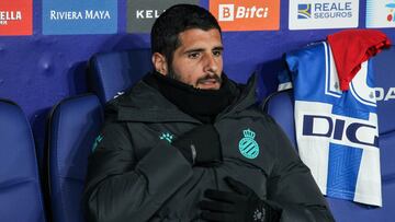 Fran Merida of Espanyol looks on during the spanish league, La Liga Santander, football match played between RCD Espanyol and Real Betis at RCDE stadium on January 21, 2022, in Cornelia, Barcelona, Spain.
 AFP7 
 21/01/2022 ONLY FOR USE IN SPAIN