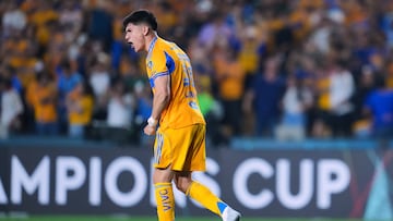 Vladimir Lorona of Tigres during the round of 16 second leg match between Tigres UANL and FC Cincinnati as part of the CONCACAF Champions Cup 2026, at Universitario Stadium, on March 19, 2026 in Monterrey, Nuevo Leon, Mexico.
