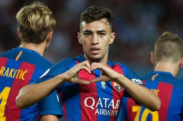Munir El Haddadi, debutó con el Barcelona 2014 bajo las órdenes de Luis Enrique, tras brillar en el juvenil y el filial. Jugó 45 partidos oficiales con el primer equipo, anotando 10 goles, y fue parte del plantel que ganó LaLiga, Copa del Rey y Champions League en la temporada 2014–15. Su velocidad, desmarque y capacidad goleadora lo convirtieron en una promesa del club, aunque la fuerte competencia ofensiva limitó su continuidad.