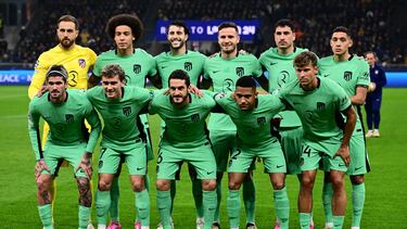 El once del Atlético que jugó en San Siro.