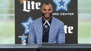 Durante su primera reunión con los medios tras la extensión de contrato con Dallas, Prescott se mostró feliz por el pacto de 160 millones que consiguió.