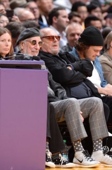 Jack Nicholson en el Cleveland Cavaliers-Los Angeles Lakers.