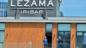 Iribar con Elizegi esta mañana en Lezama.