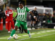 Alfredo Morelos durante un partido con Atlético Nacional.