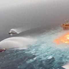 Se genera un 'ojo de fuego' en pleno golfo de México