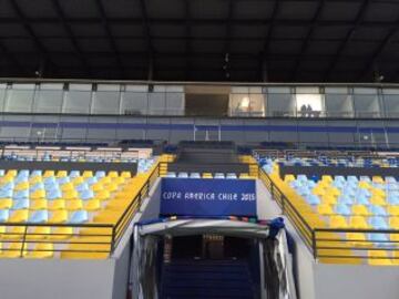 El estadio Sausalito lugar donde jugarán el partido más vistoso de cuartos de final de Copa América. Argentina-Colombia