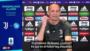 Nadie jamás había hablado tan contundente y bien de él como Allegri: "Morata no se va"