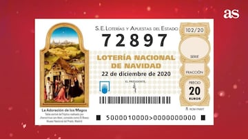 72897, primer premio gordo de la Lotería de Navidad 2020.