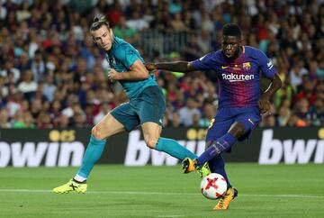 Samuel Umtiti y Gareth Bale.