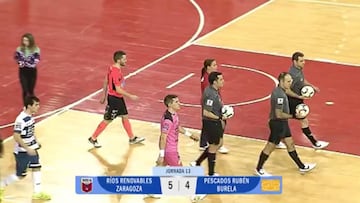Jornada 13. R¨ªos Renovables Zaragoza 5-4 Pescados Rub¨¦n Burela